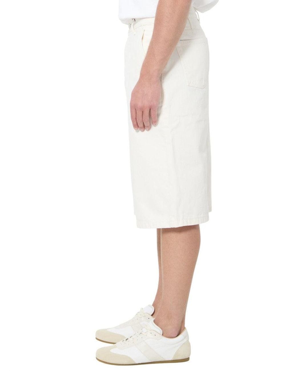 AMI White Relaxed Solid Shorts for men