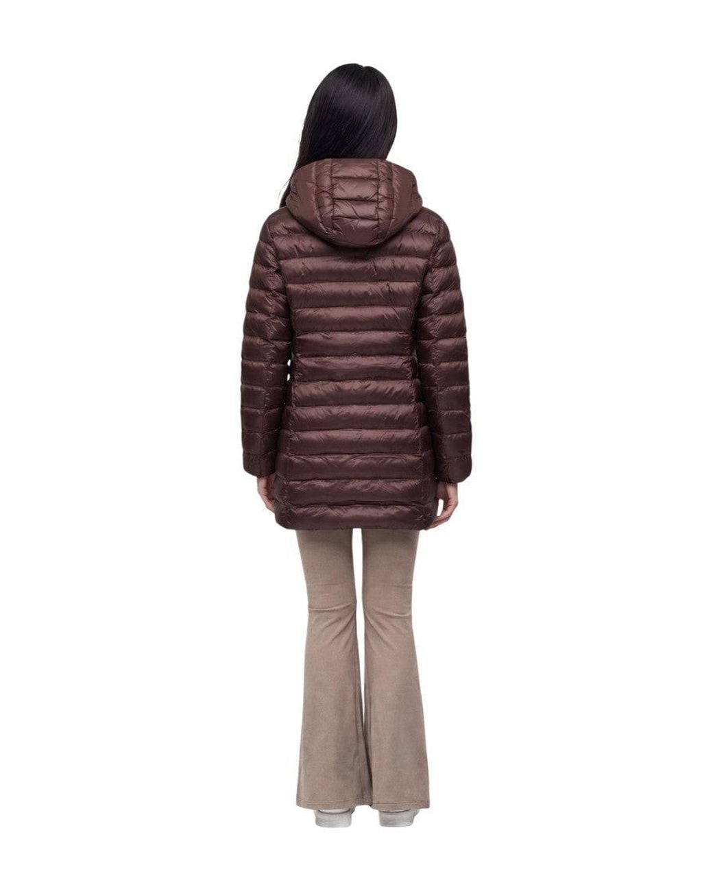 EA7 Purple Quilted Hood Jacket