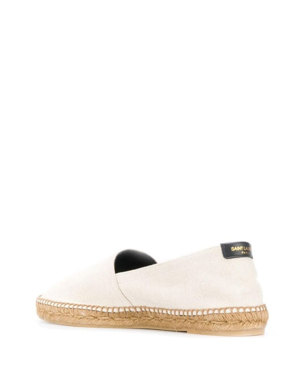 Saint Laurent White Signature Canvas Espadrilles for men