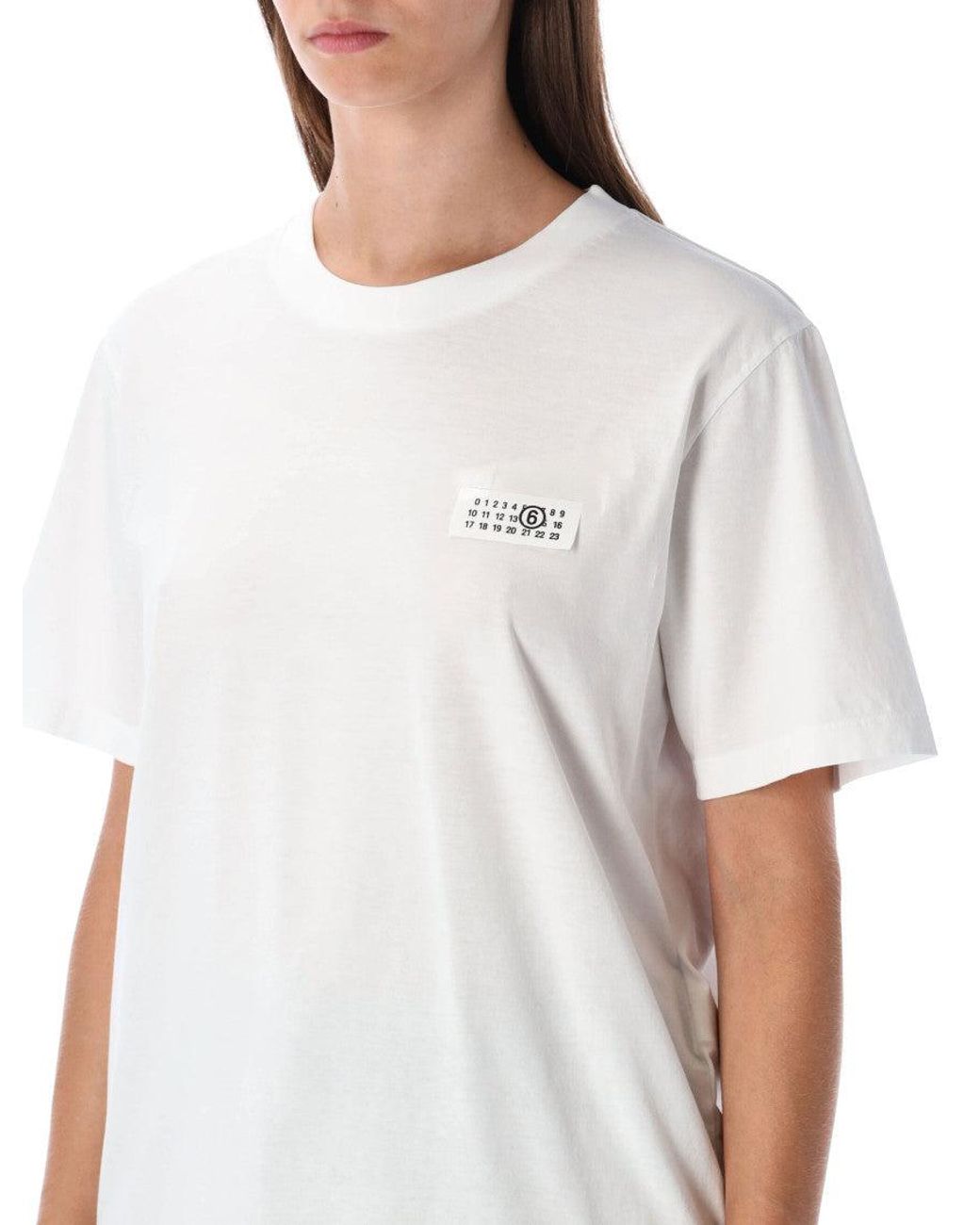 MM6 by Maison Margiela White Cotton T-Shirt