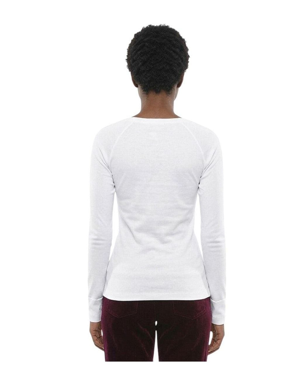 DSquared² White Scoop Neck T-Shirt
