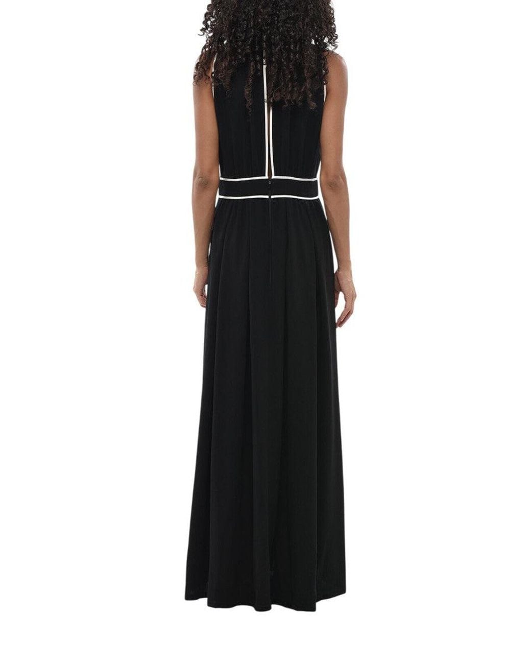 Max Mara Black Halter Neck Maxi Dress