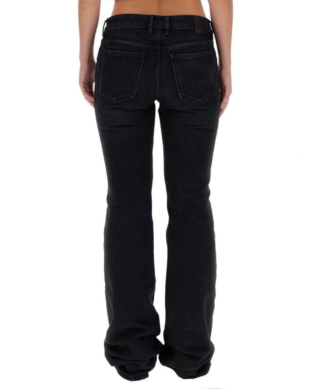 Off-White c/o Virgil Abloh Black Straight Low Rise Jeans