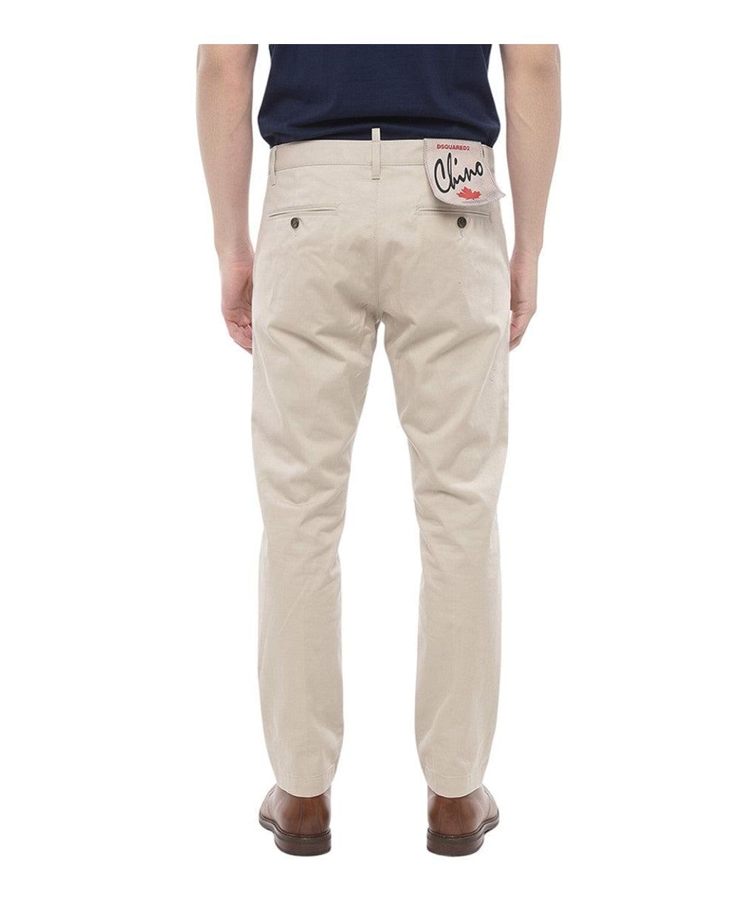 DSquared² Gray Slim Chino Pants for men