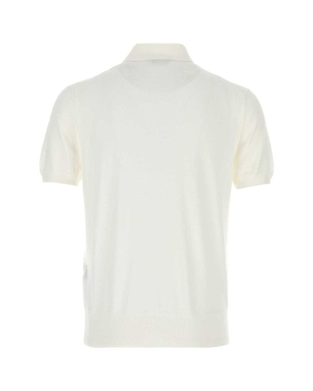Tom Ford White Solid Shirt Collar Polo for men