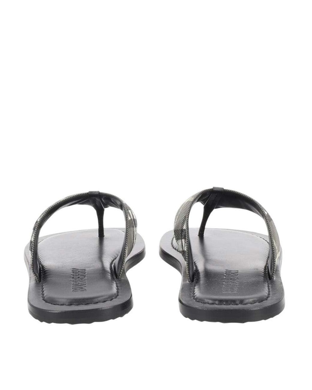 Burberry Black Checks Sandals for men