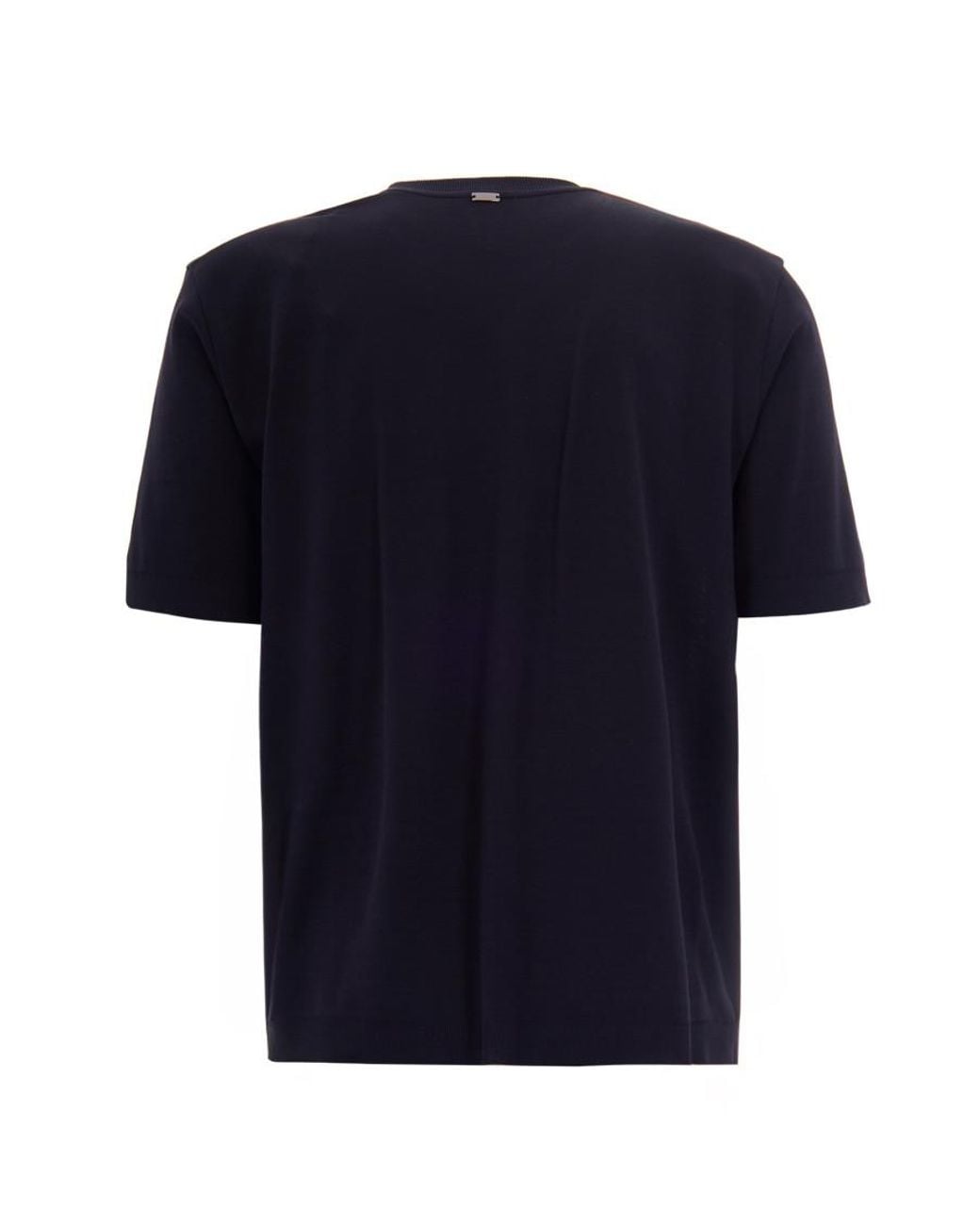 Herno Blue Solid T-Shirt for men