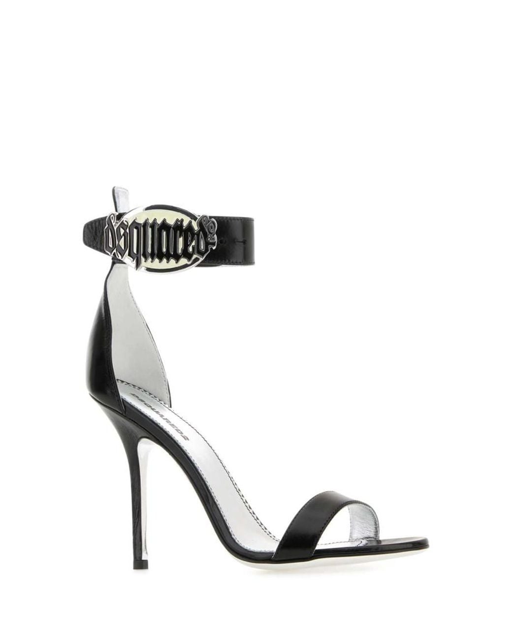 DSquared² Black Dsquared Leather Sandals