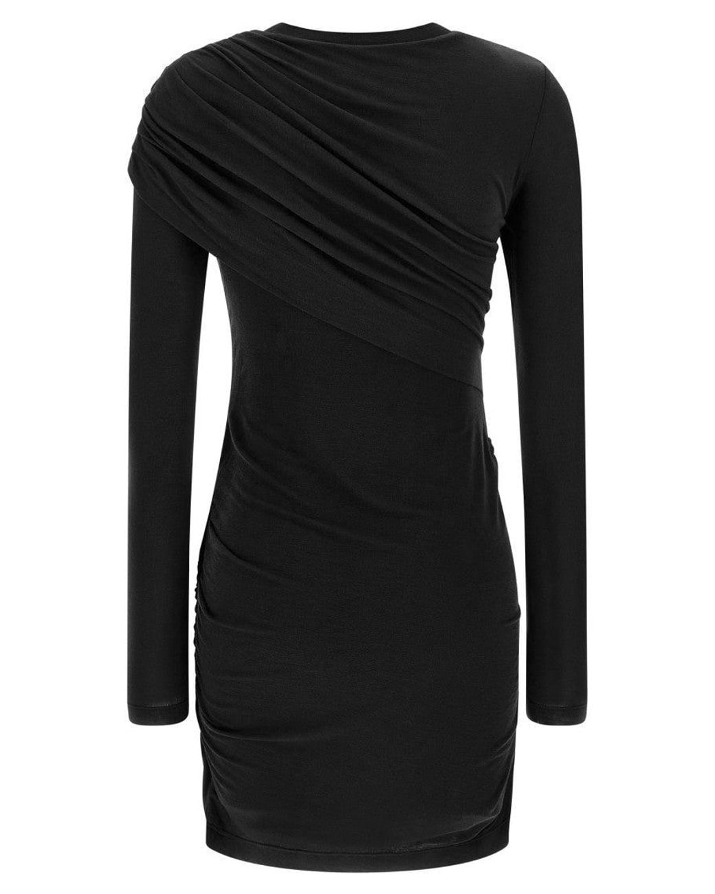 Isabel Marant Black Denise Draped Mini Dress