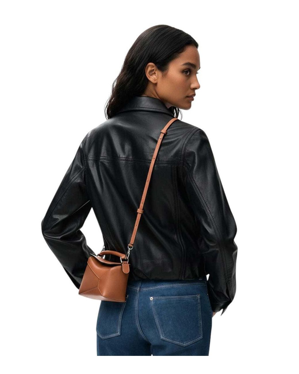 Loewe Brown Puzzle Edge Mini Crossbody Bag