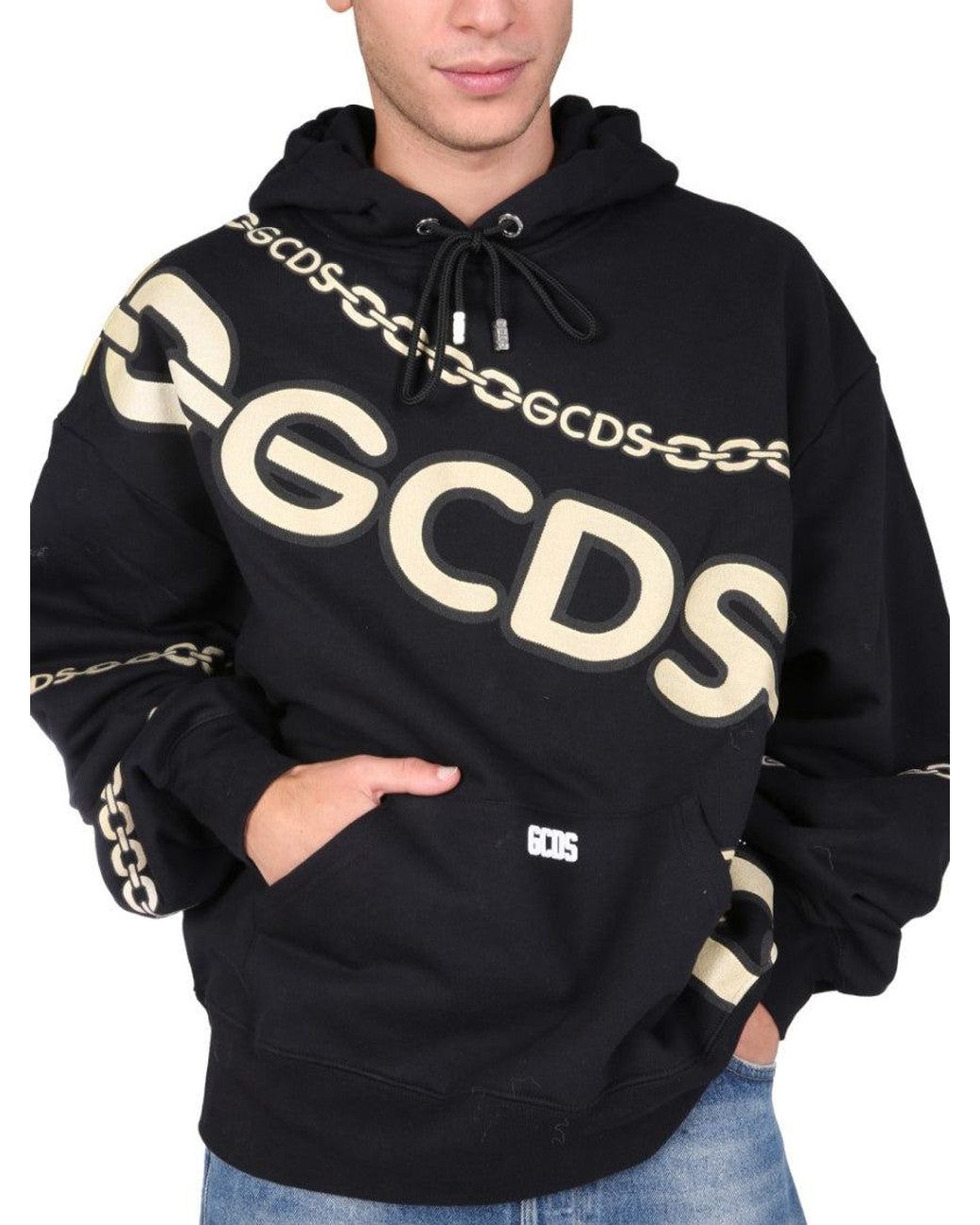 Gcds Black Chain" Sweatshirt for men