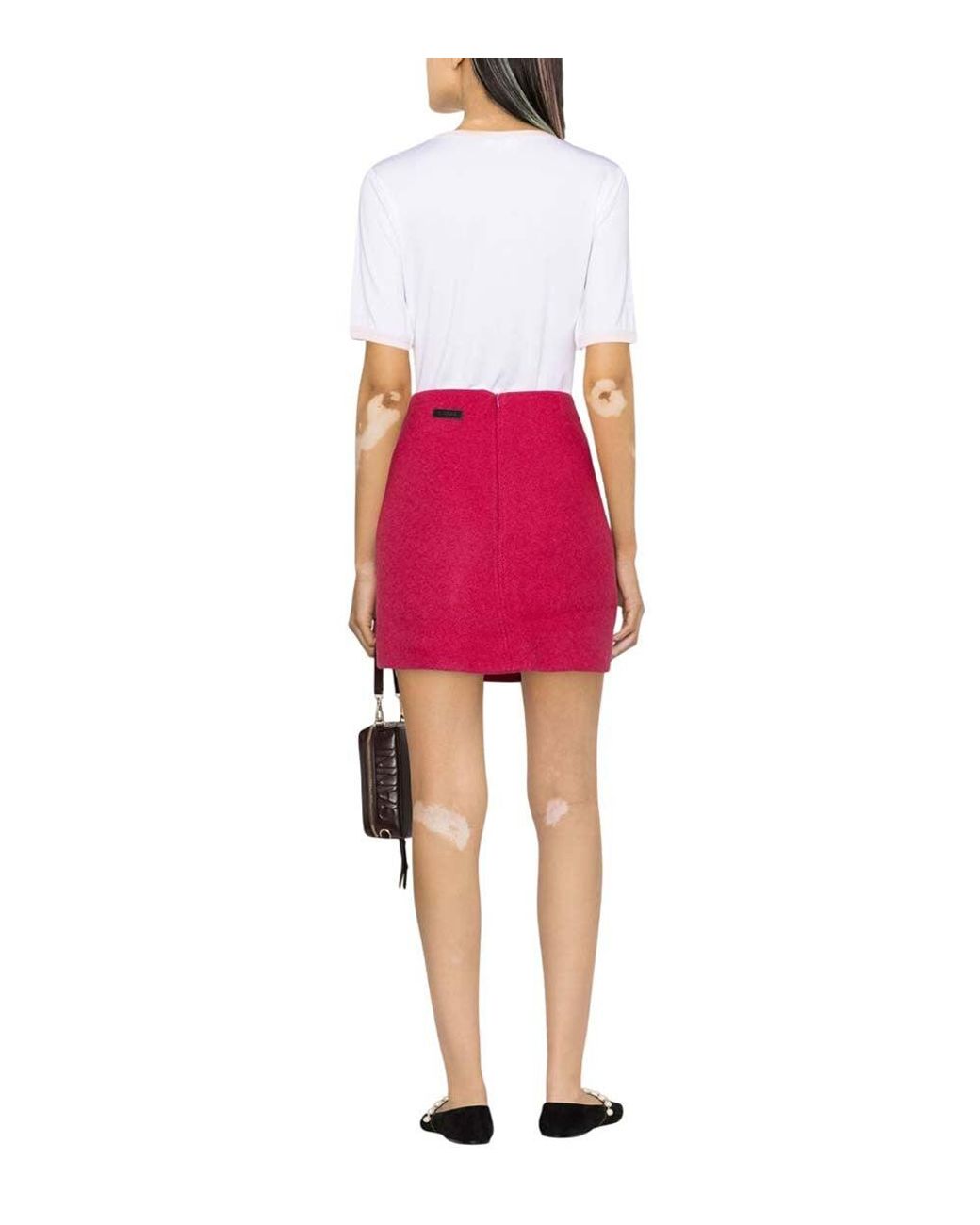 Ganni White Graphic Crew Neck T-Shirt