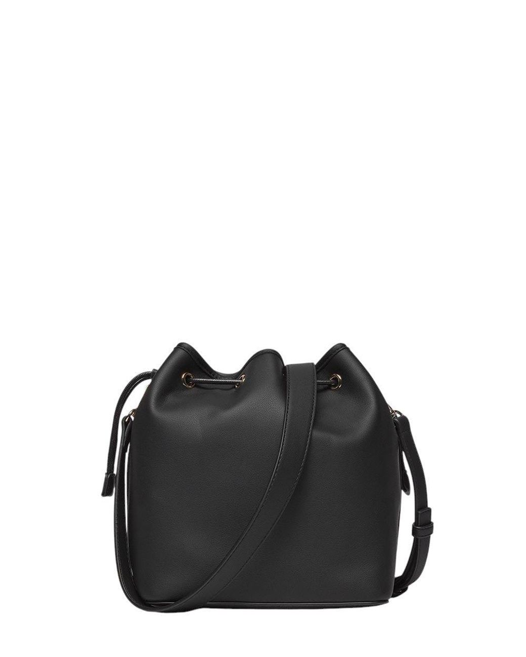 Love Moschino Black Logo Mini Bucket Bag