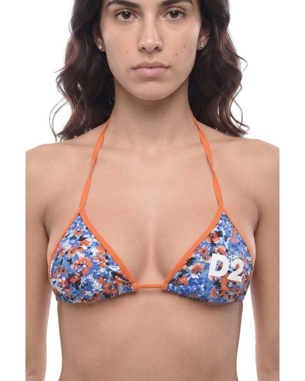 DSquared² Blue Floral Swimwear