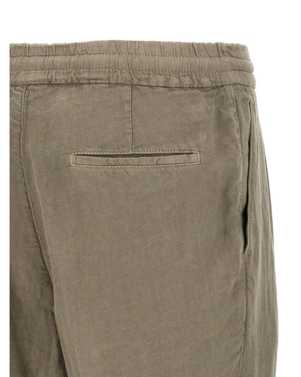 Brunello Cucinelli Natural Linen Trousers for men