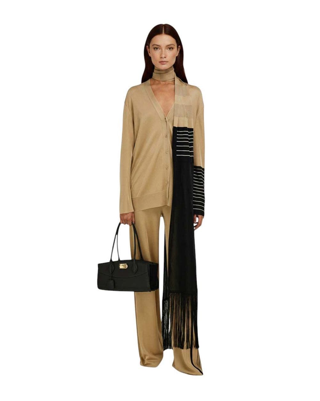Ferragamo Black Studio Medium Shoulder Bag