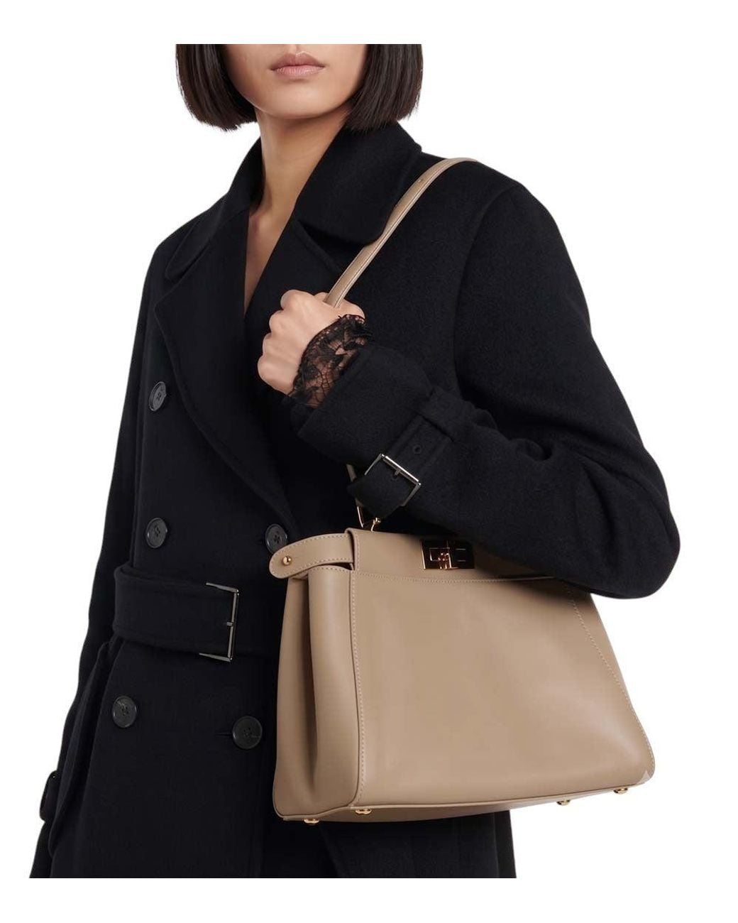Fendi Brown My Peekaboo Small Shoulder Bag