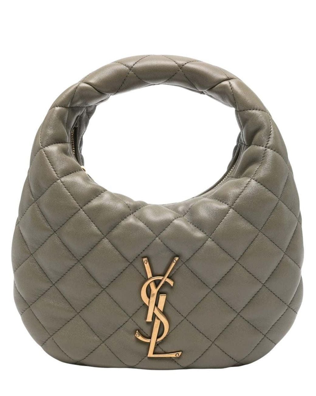 Saint Laurent Gray Icarino Small Hobo