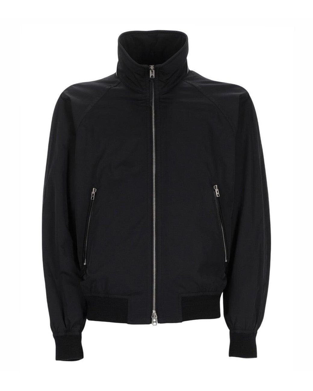 Tom Ford Black Mock Collar Jacket for men