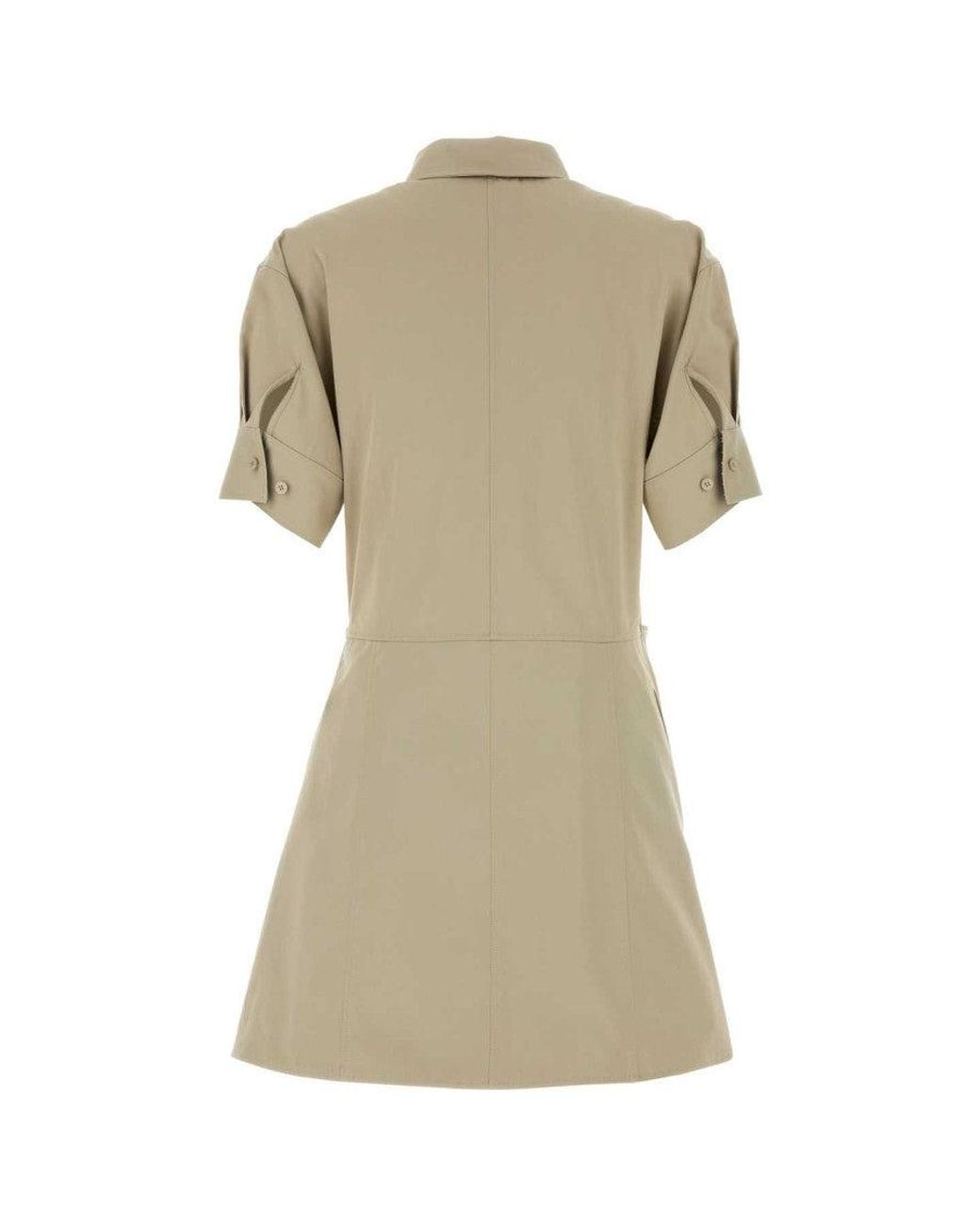 Loewe Natural Shirt Collar Mini Dress