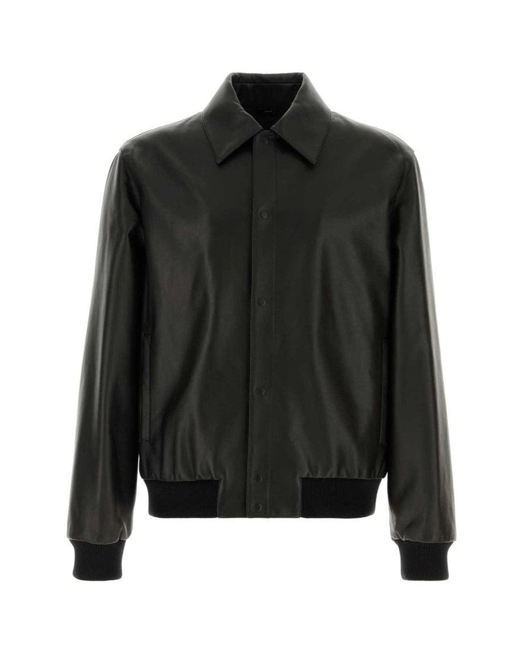 Fendi Black Leather Jacket for men