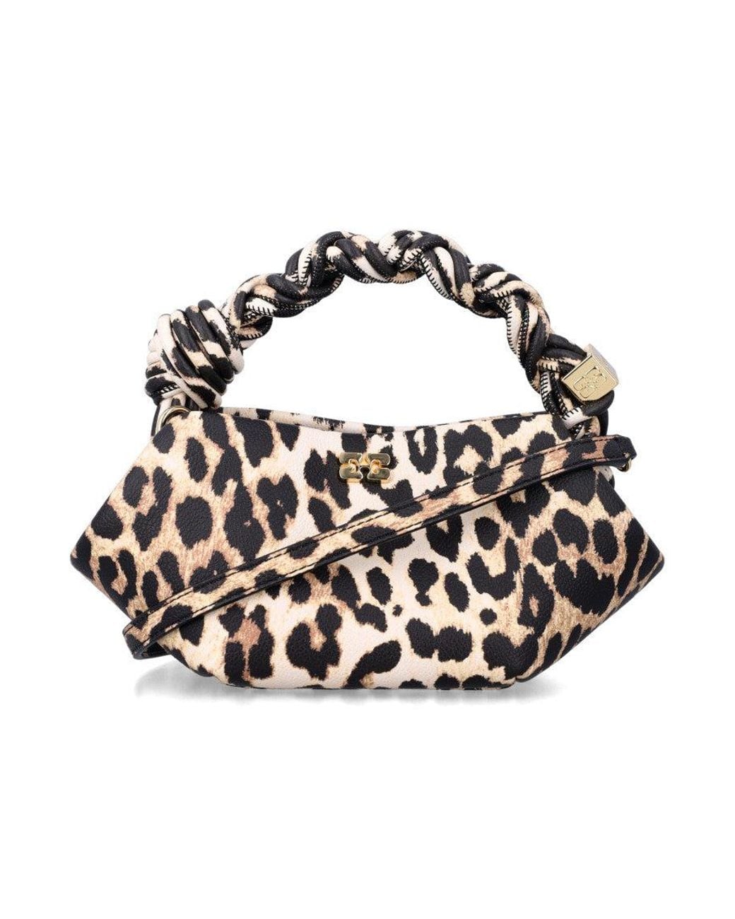 Ganni White Print Bou Mini Crossbody Bag