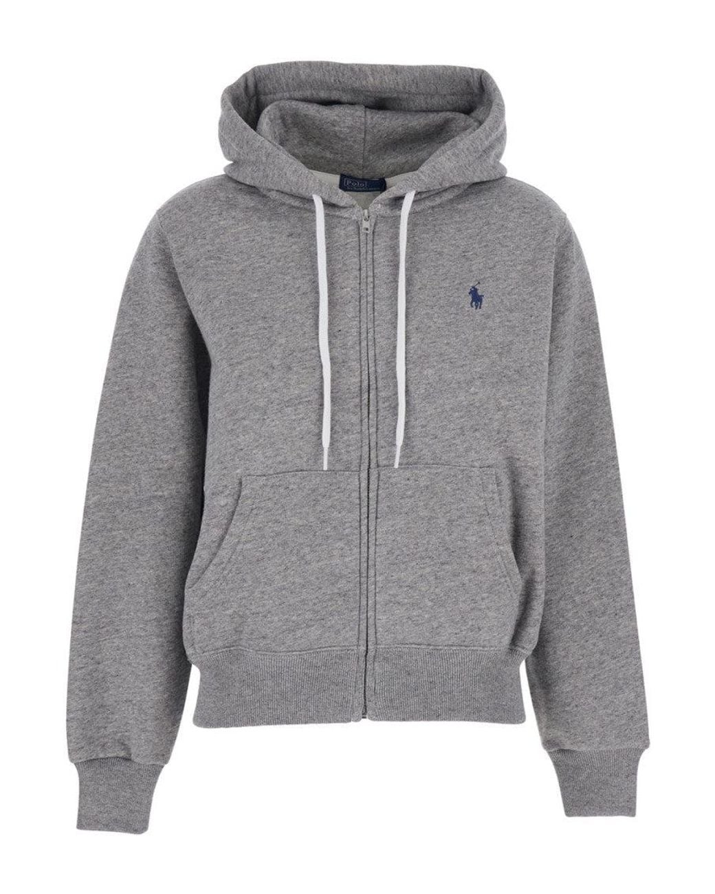 Polo Ralph Lauren Gray Logo Hood Sweatshirt