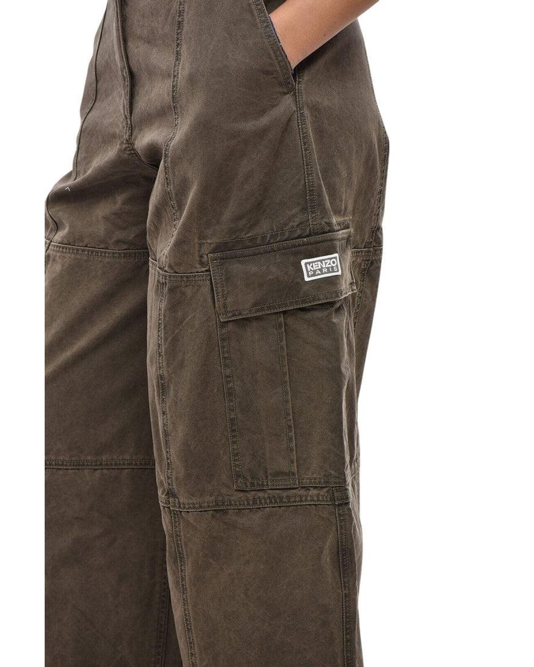 KENZO White Relaxed Cargos