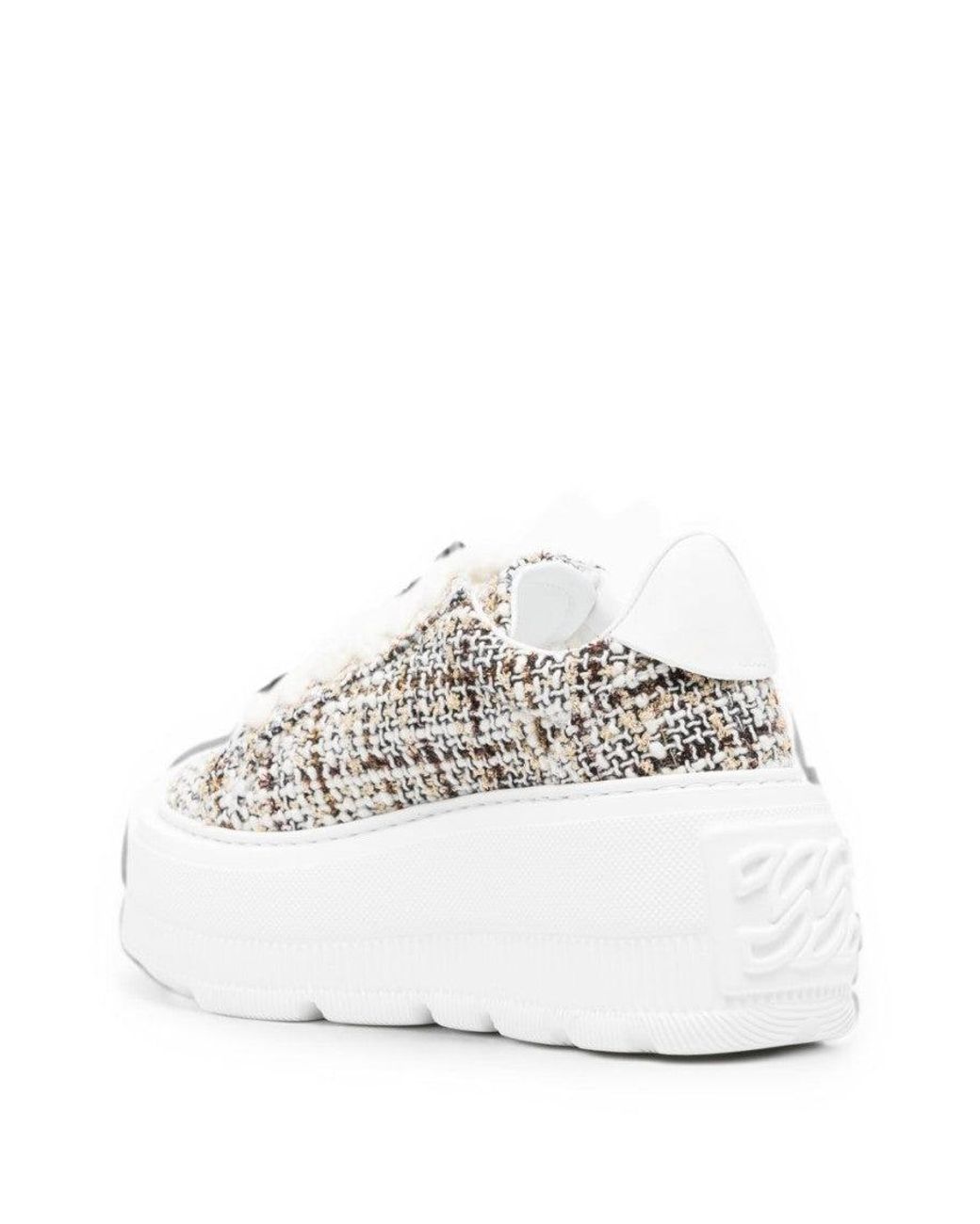 Casadei White Nexus Bouclé Sneakers