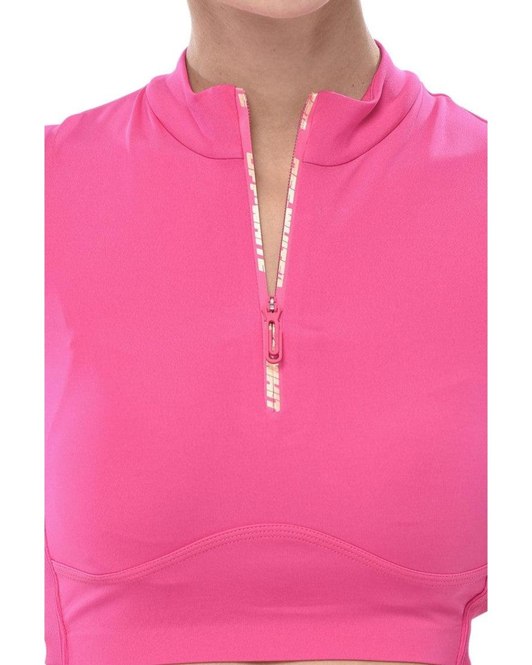 Off-White c/o Virgil Abloh Pink Mock Collar T-Shirt