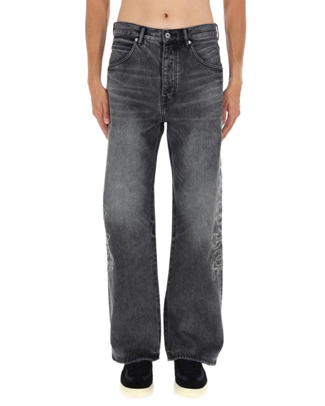 Purple Brand Gray Mid Rise Jeans for men