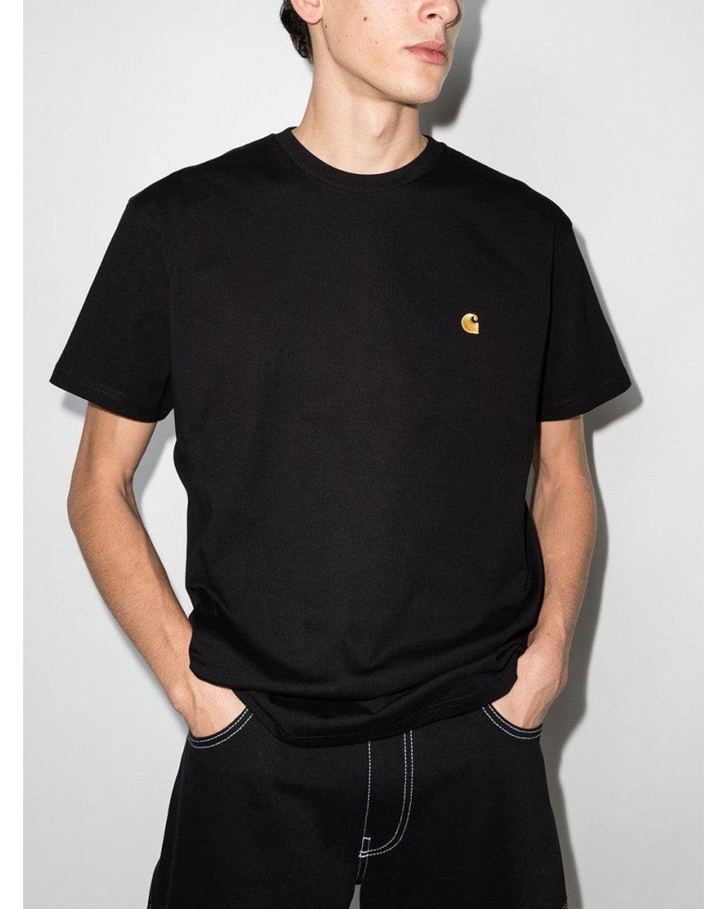 Carhartt Black Chase Logo T-Shirt for men