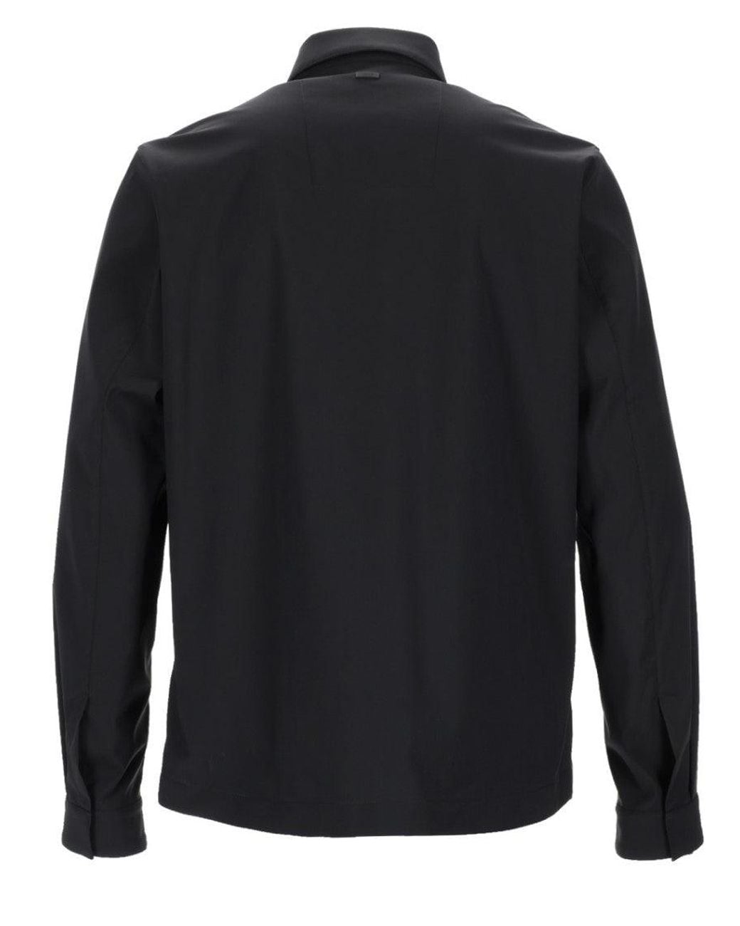 Herno Black Regular Solid Overshirt for men