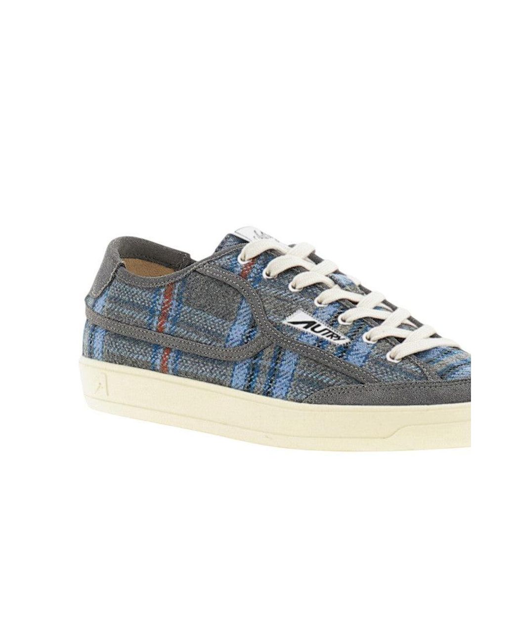 Autry Blue Checks Super Vintage Sneakers for men