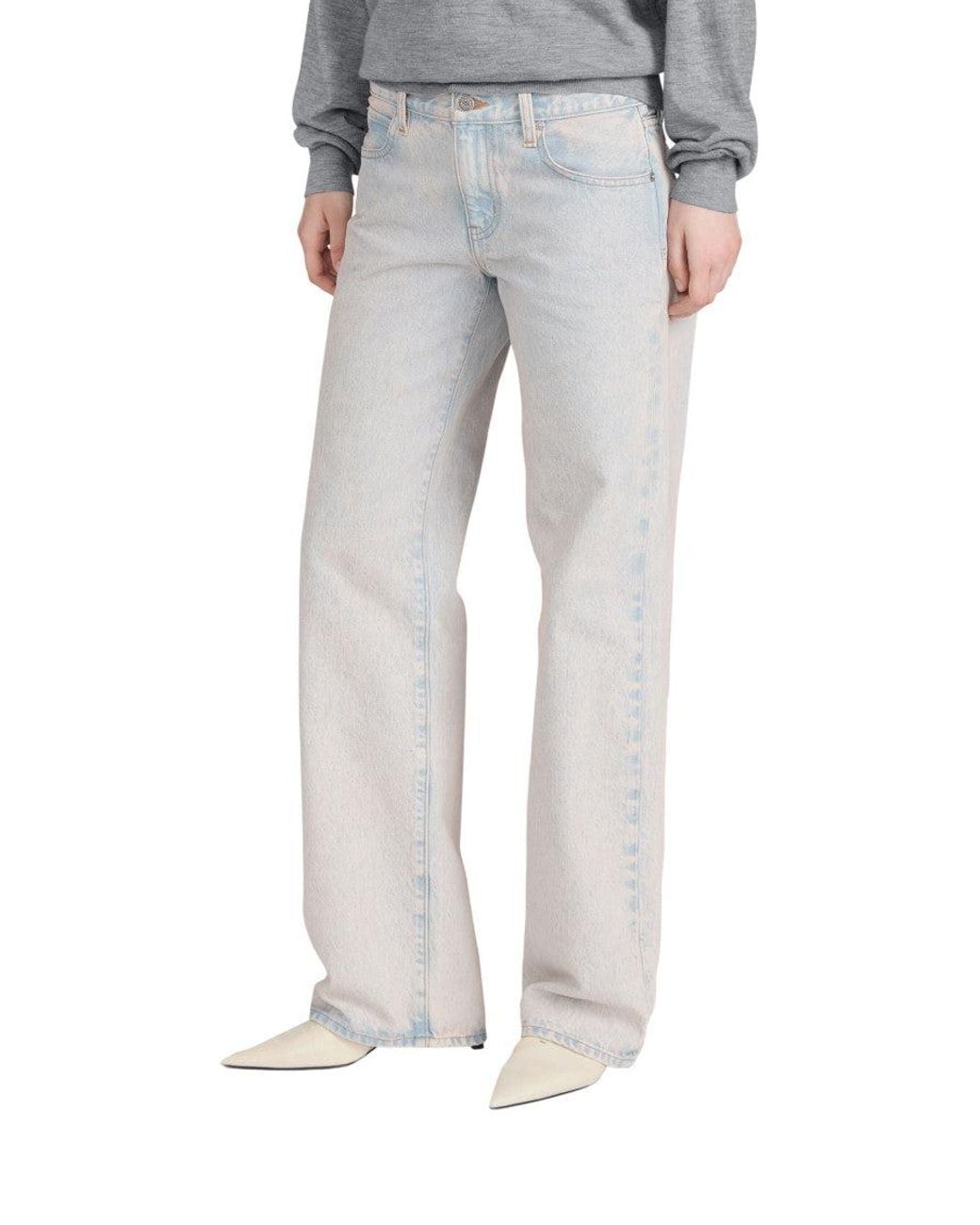 FRAME Gray Straight Low Rise Jeans