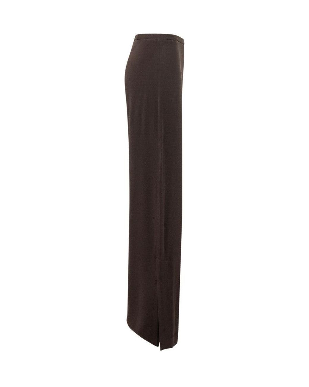 Alberta Ferretti Brown Wide-Leg Trousers