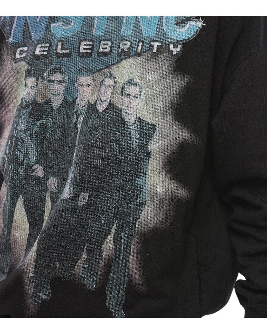 1989 STUDIO Black Relaxed Graphic Hoodie for men