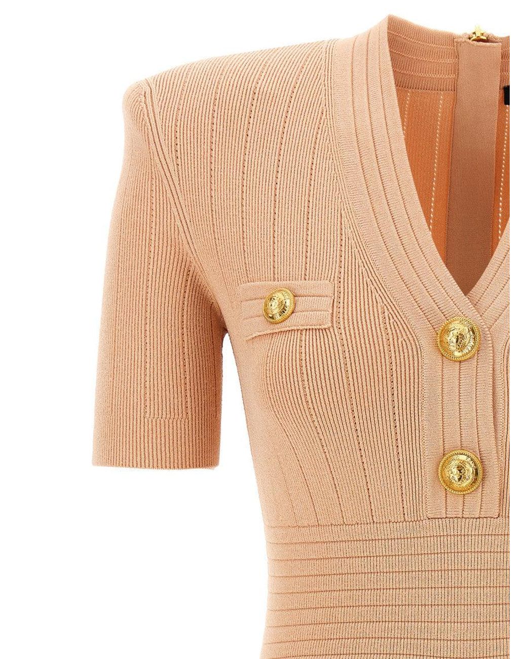 Balmain Natural Chiocciola Dress