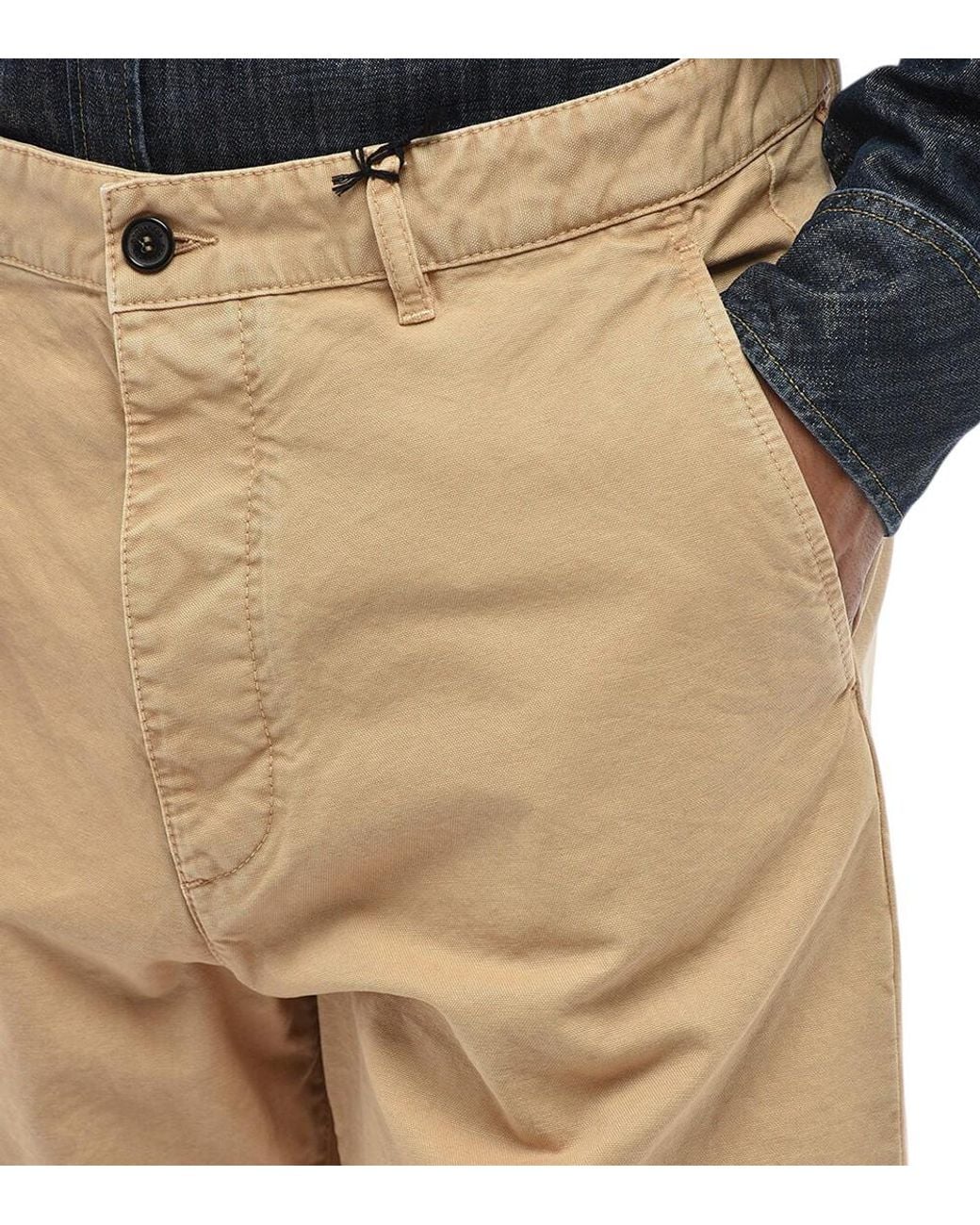 DSquared² Natural Straight Solid Trousers for men