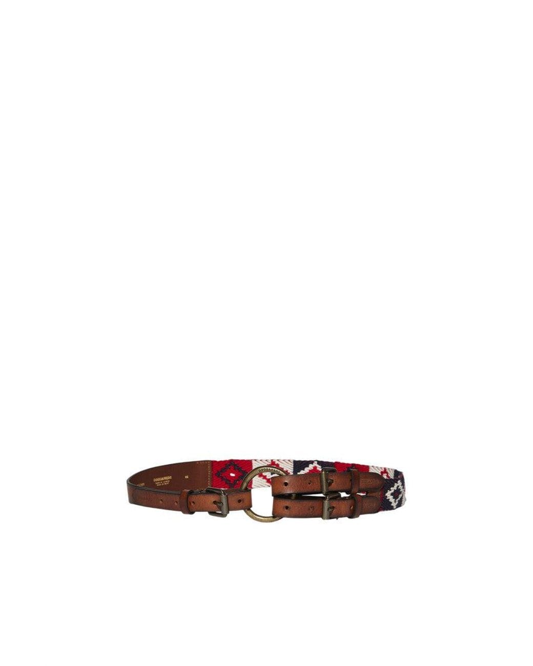 DSquared² White Double Solid Belt