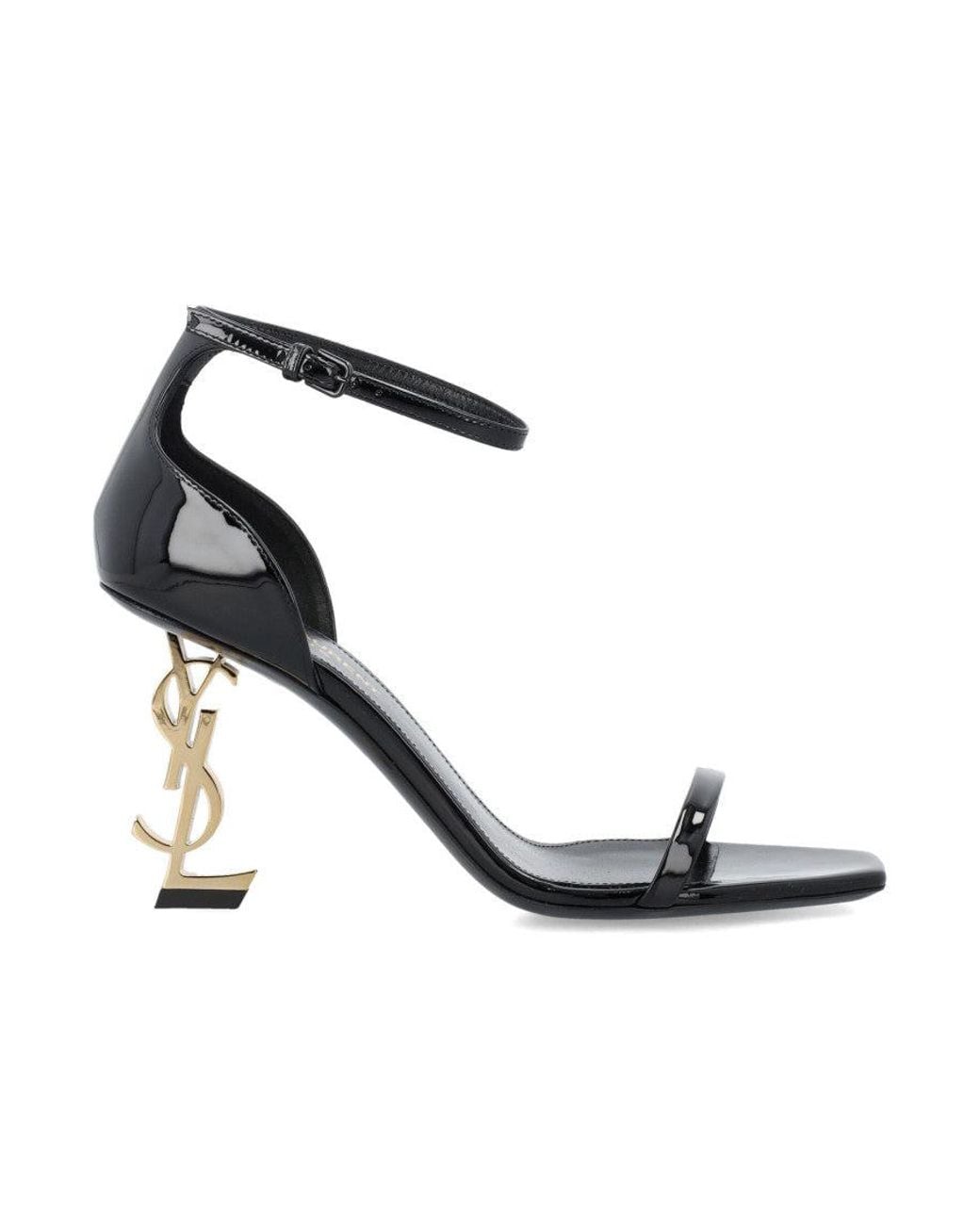 Saint Laurent White Leather Opyum 85 Heels