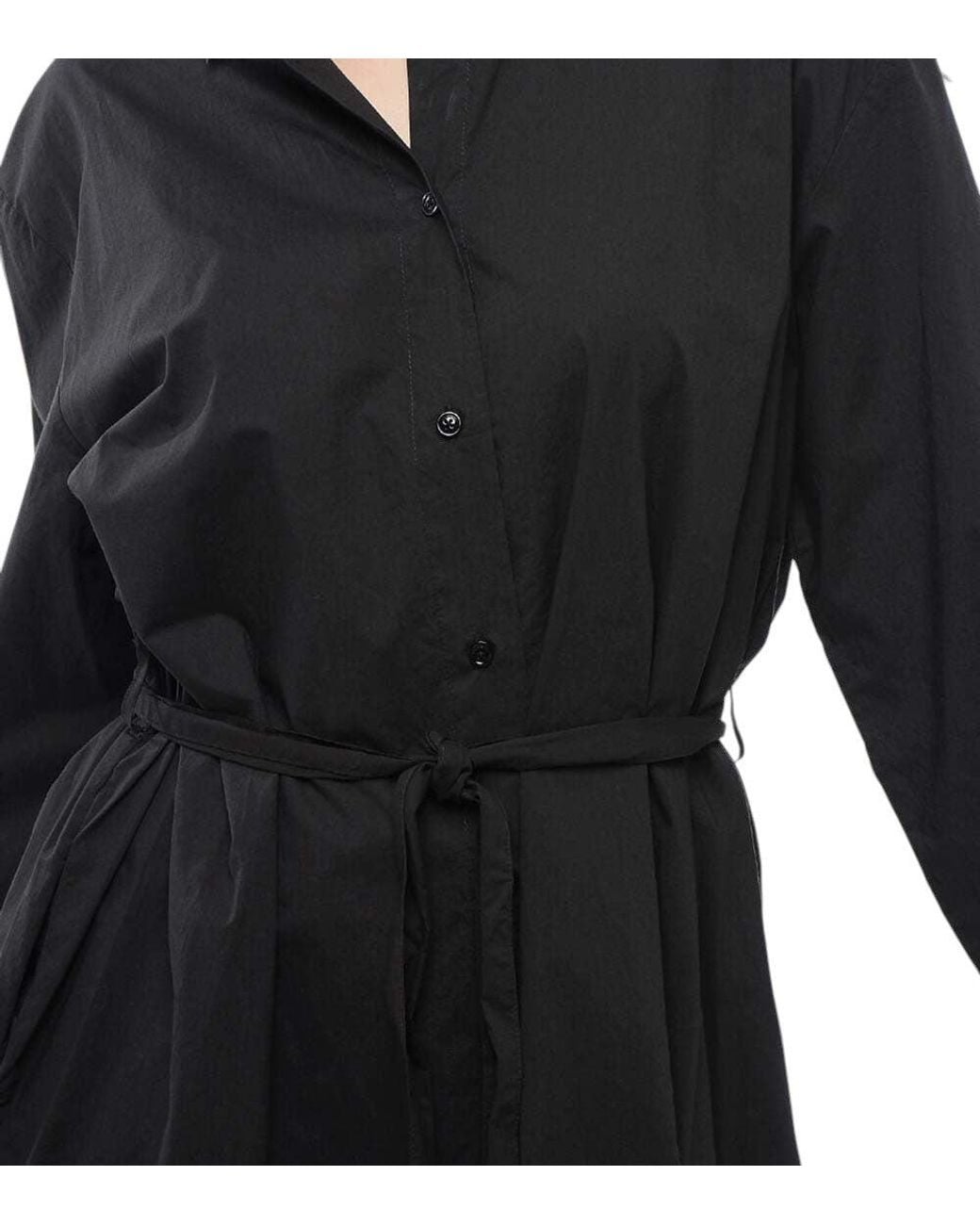 Woolrich Black Shirt Collar Mini Dress