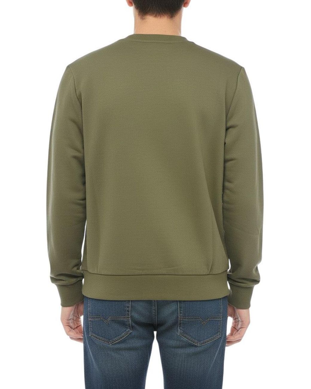 DIESEL Green Crew Neck Sweatshirt for men