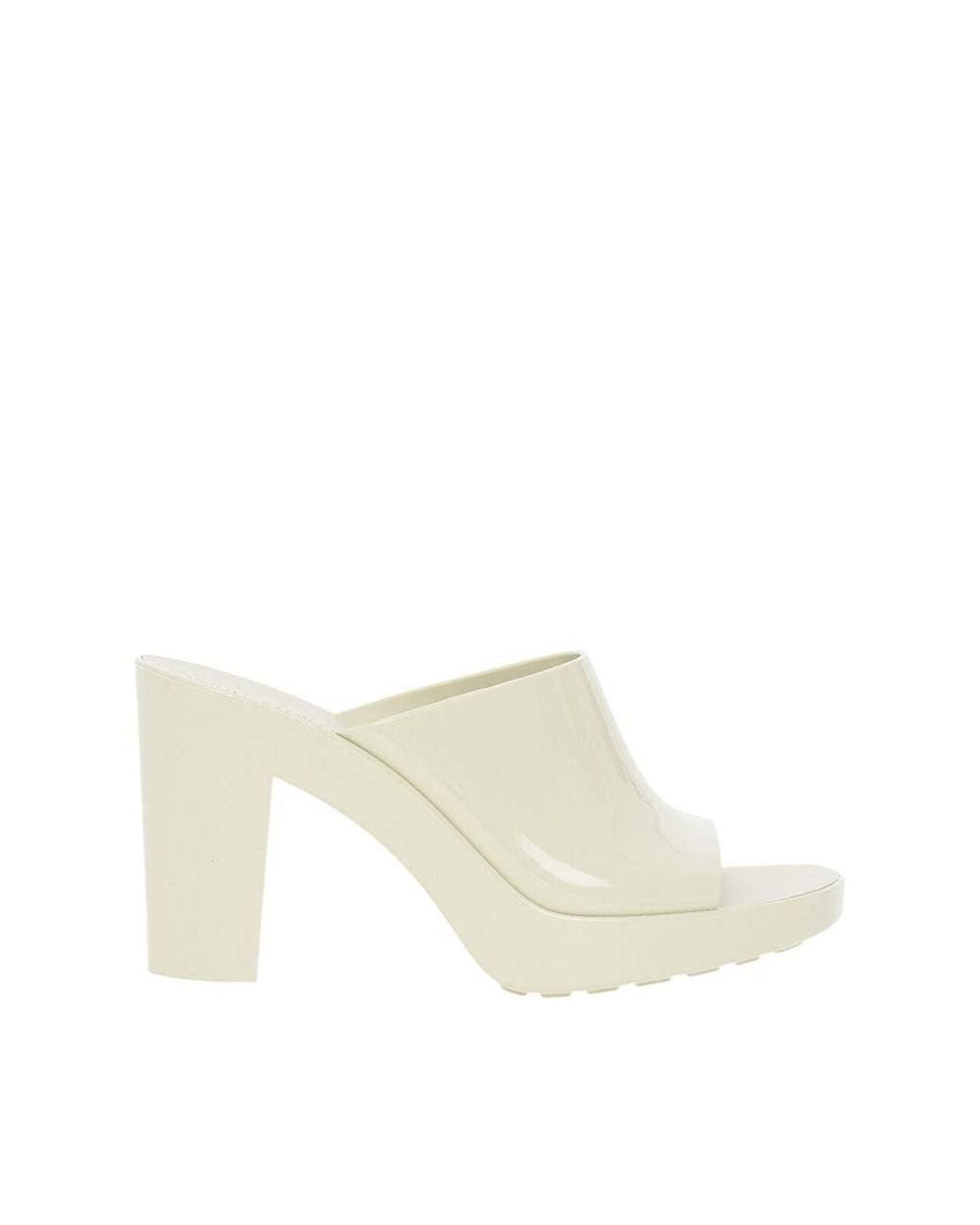 Bottega Veneta White Gleam Mules