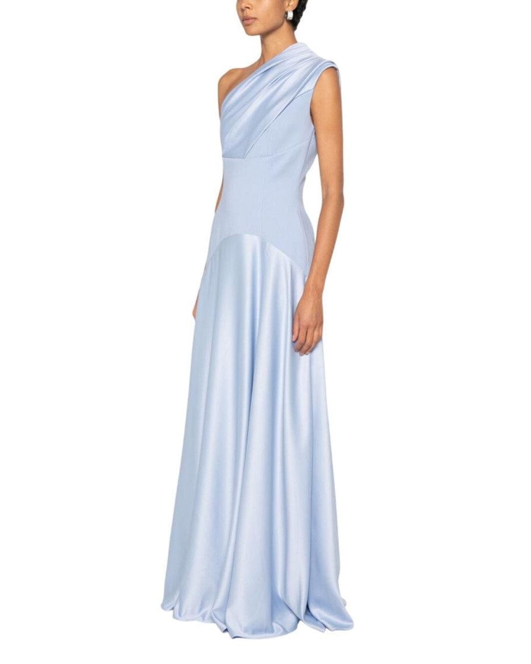 Solace London Blue Halter Neck Dress