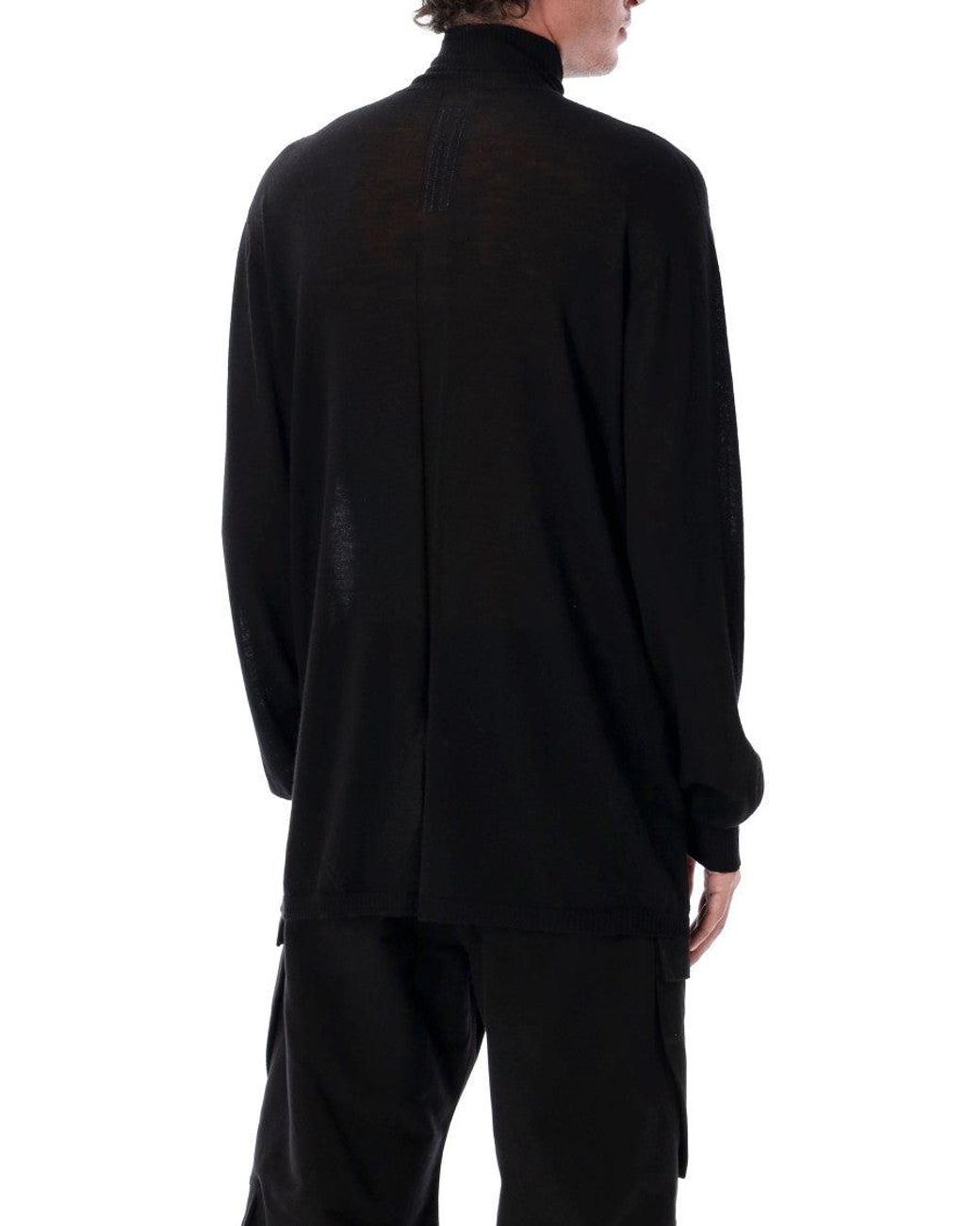 Rick Owens Black Wool Sweater for men