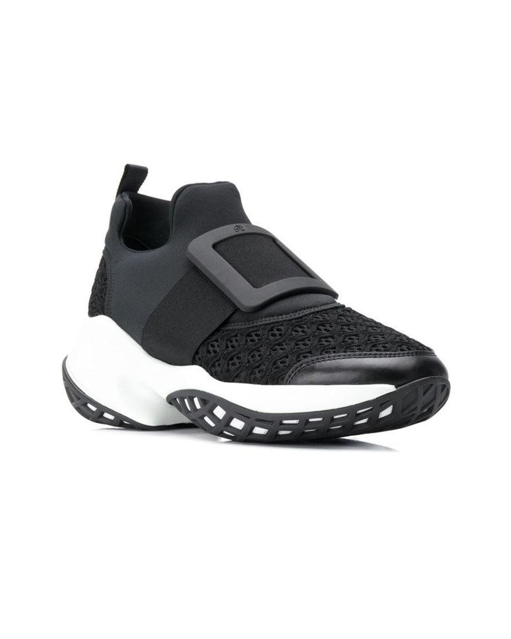 Roger Vivier Black Slip On Sneakers