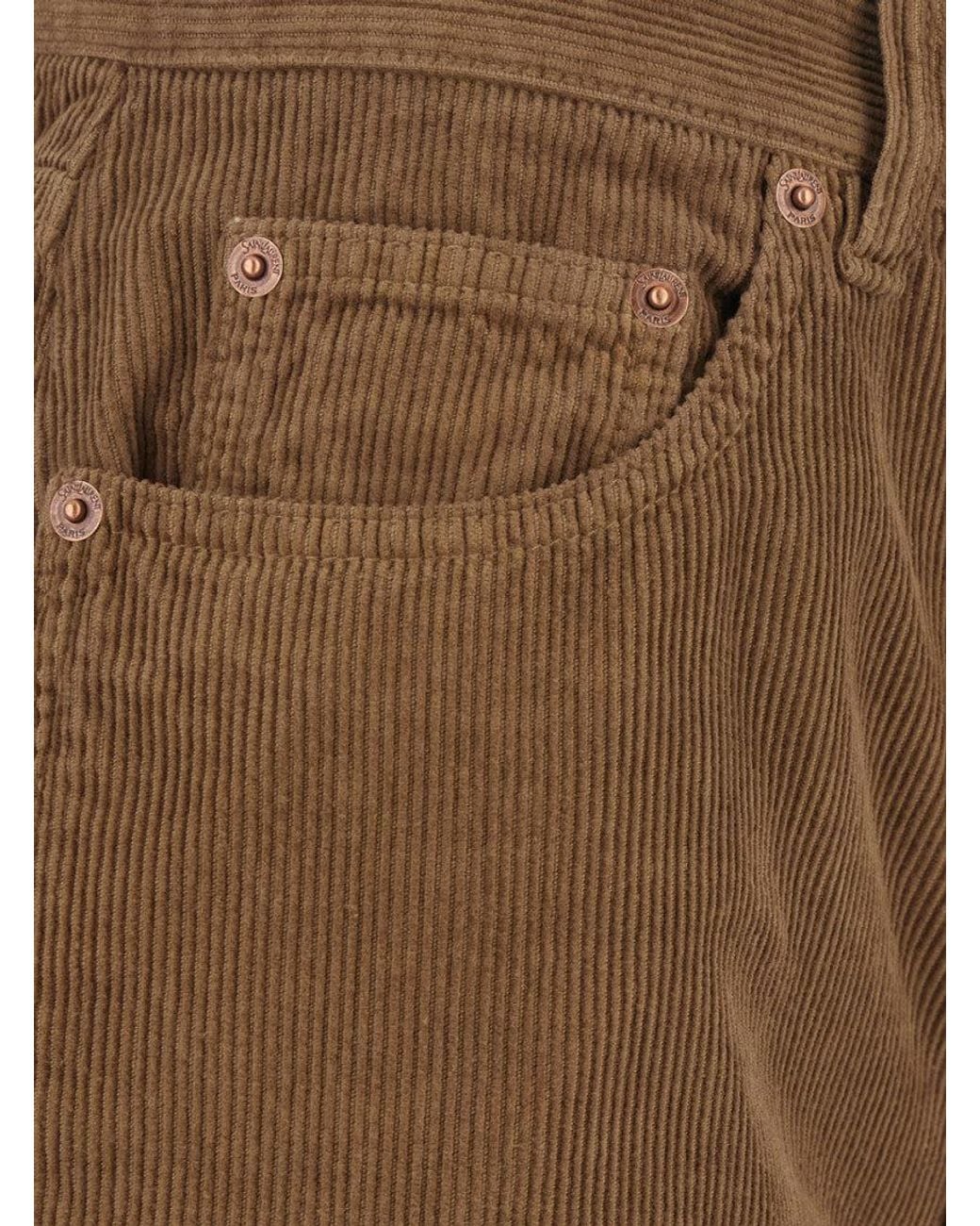 Saint Laurent Brown Dark Flared High Rise Jeans