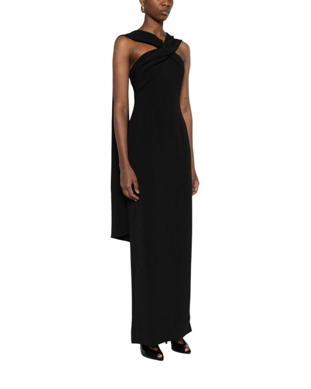 Solace London Black Rona Maxi Dress
