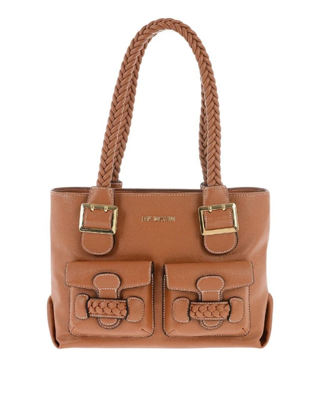 Love Moschino Brown Logo Medium Tote
